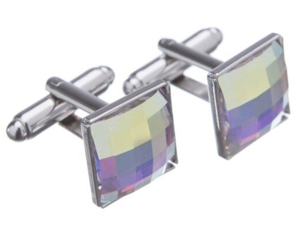 Duhové manžetové knoflíčky se Swarovski® krystaly
