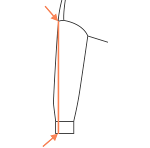 Náčrtek jak změřit délku rukávu pánské košile SmartMen