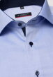 Pánská košile ETERNA Modern Fit Royal Oxford modrá s navy kontrastem Non Iron prodloužený rukáv