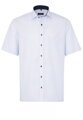 Pánská vzorovaná košile ETERNA Comfort Fit světle modrá s navy kontrastem Non Iron krátký rukáv