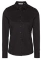 Žakárová černá dámská halenka ETERNA Fitted (Slim Fit) bavlna Easy Iron