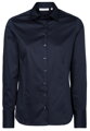 Saténová dámská košile tmavě modrá Navy dlouhý rukáv ETERNA Modern Classic stretch bavlna Easy Iron