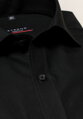 ETERNA Modern Fit černá košile pánská dlouhý rukáv Popelín s kapsičkou