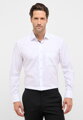 Bílá keprová pánská košile ETERNA Modern fit Non iron s kontrastem
