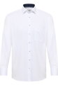 Bílá keprová pánská košile ETERNA Modern fit Non iron s kontrastem