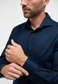 1863 BY ETERNA Jersey luxusní elastická pánská košile půlnoční modrá Modern Fit super soft Easy Care