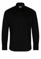 1863 BY ETERNA Jersey luxusní pletená pánská košile černá Modern Fit super soft Easy Care