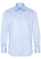 1863 BY ETERNA luxusní keprová košile modrá Modern Fit super soft Non Iron