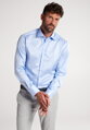 1863 BY ETERNA luxusní keprová košile modrá Modern Fit super soft Non Iron
