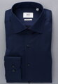 1863 BY ETERNA luxusní keprová košile půlnoční modrá Modern Fit super soft Non Iron
