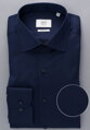 1863 BY ETERNA luxusní keprová košile půlnoční modrá Modern Fit super soft Non Iron