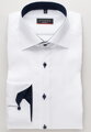 Pánská košile ETERNA Modern Fit Royal Oxford bílá s modrým kontrastem Non Iron prodloužený rukáv