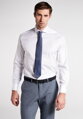ETERNA Modern Fit bílá neprosvítající košile Cover dlouhý rukáv Rypsový kepr Non Iron 100% bavlna Francouzská manžeta Límeček Shark