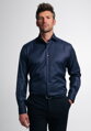ETERNA Modern Fit půlnoční modrá neprůhledná košile dlouhý rukáv Non Iron Cover
