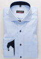 ETERNA Modern Fit pánská košile modrá neprosvítající s tmavě modrým kontrastem Non iron
