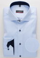 ETERNA Modern Fit pánská košile modrá neprosvítající s tmavě modrým kontrastem Non iron