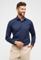 Navy košile ETERNA Modern fit Cover s červeným kontrastem Non Iron