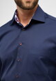 Navy košile ETERNA Modern fit Cover s červeným kontrastem Non Iron
