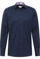 Navy košile ETERNA Modern fit Cover s červeným kontrastem Non Iron