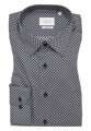 Vzorovaná nežehlivá černo šedá košile ETERNA Modern fit Dynamic cotton