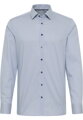 Modrá bavlněná pánská košile ETERNA slim fit s potiskem