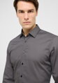 Antracitová bavlněná pánská košile ETERNA slim fit s potiskem