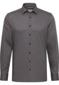 Antracitová bavlněná pánská košile ETERNA slim fit s potiskem