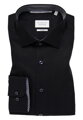 Elegantní pánská černá košile s kontrastem ETERNA Slim fit