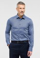 Pánská modrá košile ETERNA Slim fit s jemnou strukturou 