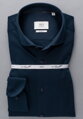 1863 BY ETERNA Jersey luxusní elastická pánská košile půlnoční modrá Slim Fit super soft Easy Care