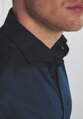 1863 BY ETERNA Jersey luxusní elastická pánská košile půlnoční modrá Slim Fit super soft Easy Care