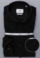 1863 BY ETERNA Jersey luxusní pletená pánská košile černá Slim Fit super soft Easy Care