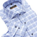 ETERNA Slim Fit Cool pánská košile károvaná modrá Non Iron