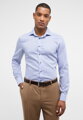 ETERNA Slim Fit světle modrá košile s potiskem Popelín Non Iron