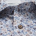 ETERNA Slim fit košile květinový motiv hnědo modrá Non Iron