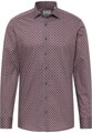 ETERNA Slim fit módní košile s hnědo modrým potiskem Non Iron