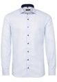 Pánská košile ETERNA Slim Fit světle modrá s navy kontrastem Non Iron