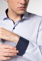 Pánská košile ETERNA Slim Fit světle modrá s navy kontrastem Non Iron