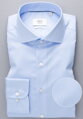 1863 BY ETERNA luxusní keprová košile modrá Slim Fit super soft Non Iron