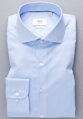 1863 BY ETERNA luxusní keprová košile modrá Slim Fit super soft Non Iron
