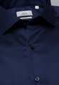1863 BY ETERNA luxusní keprová košile půlnoční modrá Slim Fit super soft Non Iron Dlouhý rukáv 67 cm