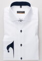 Pánská košile ETERNA Slim Fit Royal Oxford bílá s modrým kontrastem Non Iron