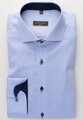 Pánská košile ETERNA Slim Fit Royal Oxford modrá s navy kontrastem Non Iron