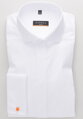 ETERNA Slim Fit bílá neprosvítající košile na manžetové knoflíčky Non Iron Cover - Skrytá léga Prodloužený rukáv 70 cm 