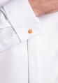 ETERNA Slim Fit bílá neprosvítající košile na manžetové knoflíčky Non Iron Cover - skrytá léga