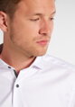 ETERNA Slim Fit pánská košile bílá neprosvítající s tmavým kontrastem Non iron Cover