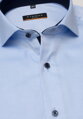 ETERNA Slim Fit pánská košile modrá neprosvítající s tmavě modrým kontrastem Non iron Cover