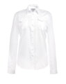 Pilotka košile dámská dlouhý rukáv Messina slim fit bílá bavlna Non Iron