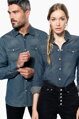 Dámská denim košile s dlouhým rukávem
