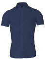 Marvelis Body Fit pánská košile krátký rukáv 100 % popelín Navy